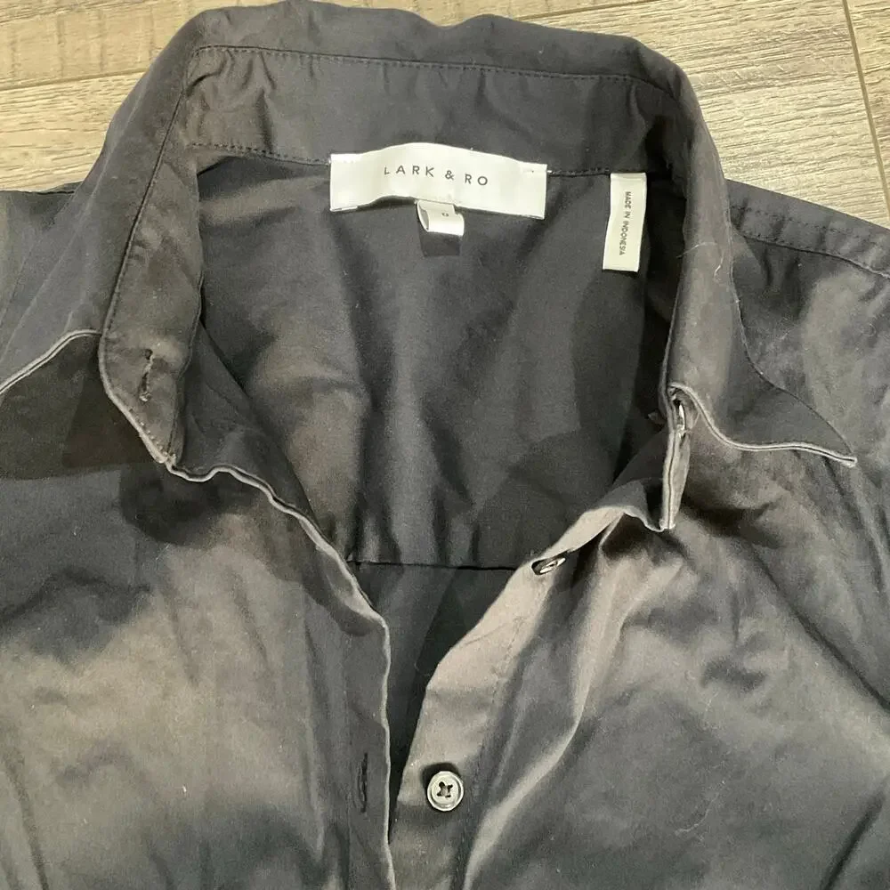 Lark & Ro size 0 woman’s long sleeve button shirt 3/4 sleeve - Picture 2 of 12